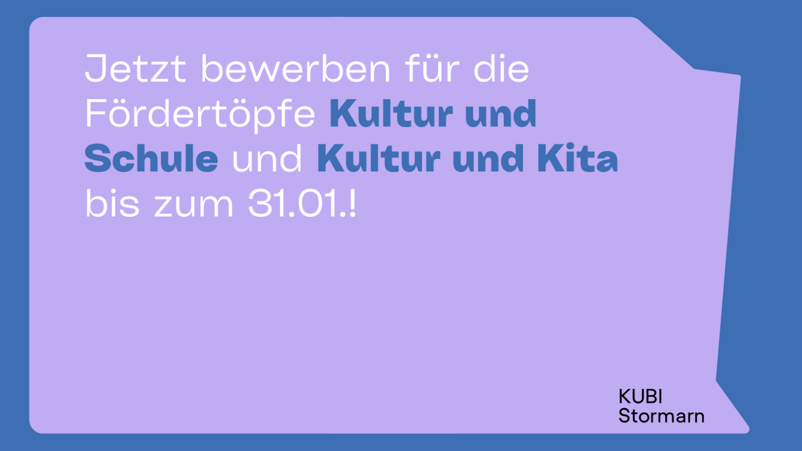 Werde Teil unserer Plattform und trage dein kulturelles Angebot hier ein www.kubi stormarn.de