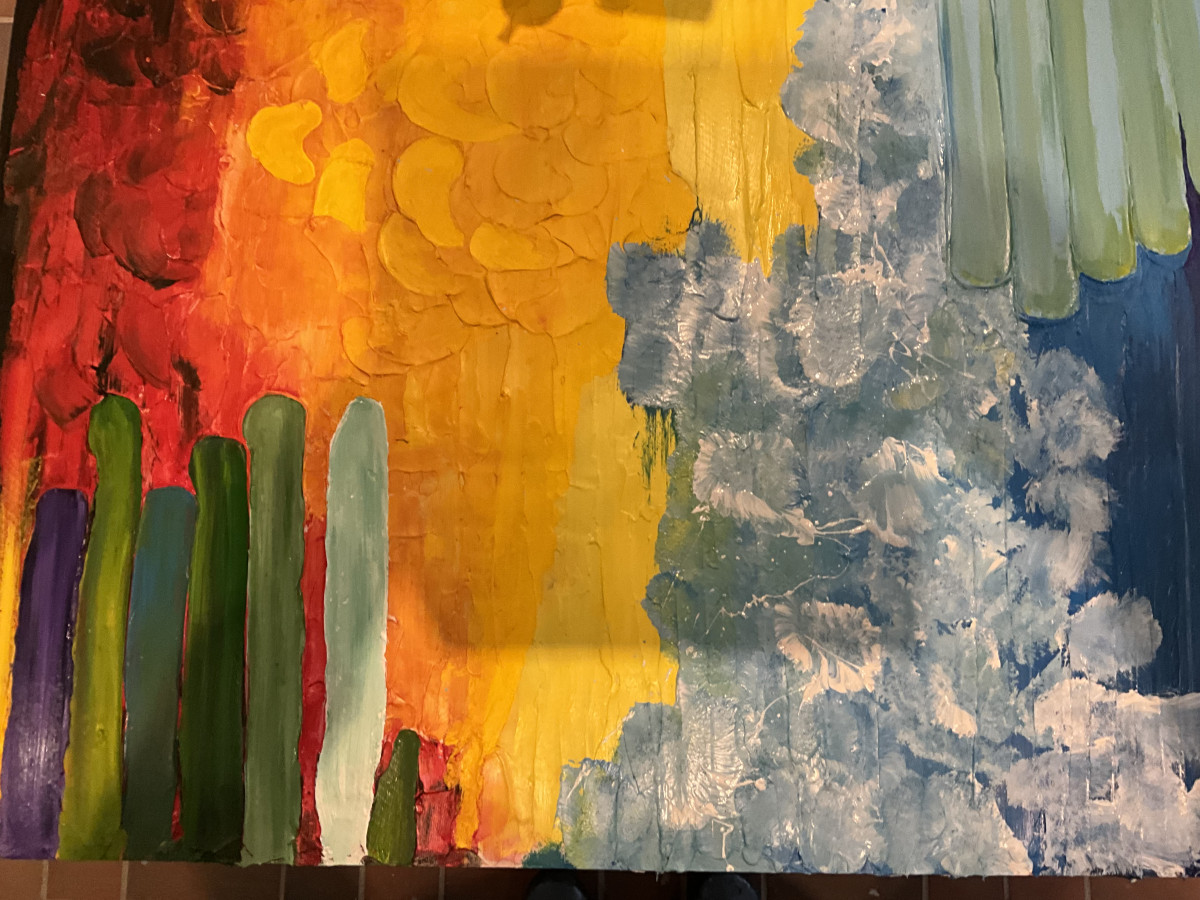 Acryl Spachteltechnik